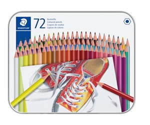 Staedtler Ołówek kolorowy sześciokątny w metalowym pudełku mix (72)